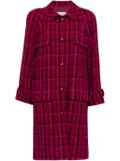 CHANEL Pre-Owned 1995 checked single-breasted coat - Pink