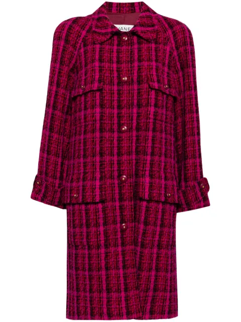 CHANEL Pre-Owned 1995 checked single-breasted coat
