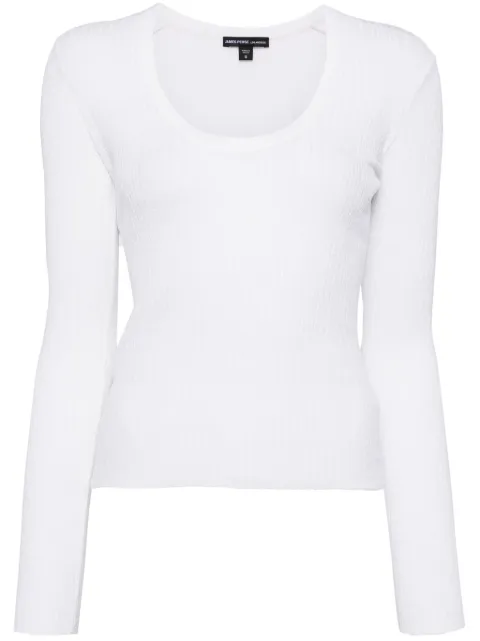James Perse long-sleeve ribbed-knit top