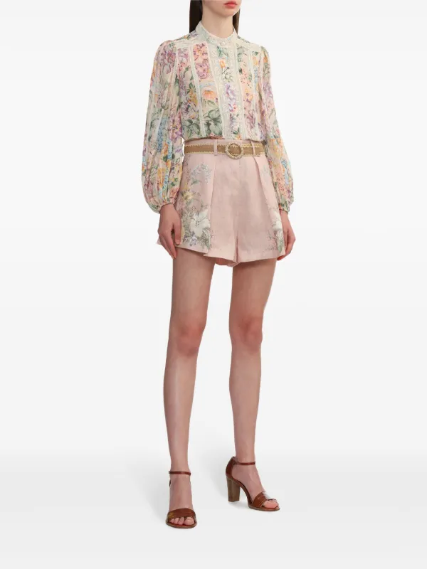 【Zimmermann】Waverly フローラル リネン ショートパンツ 23894933_54005320_1000.jpg