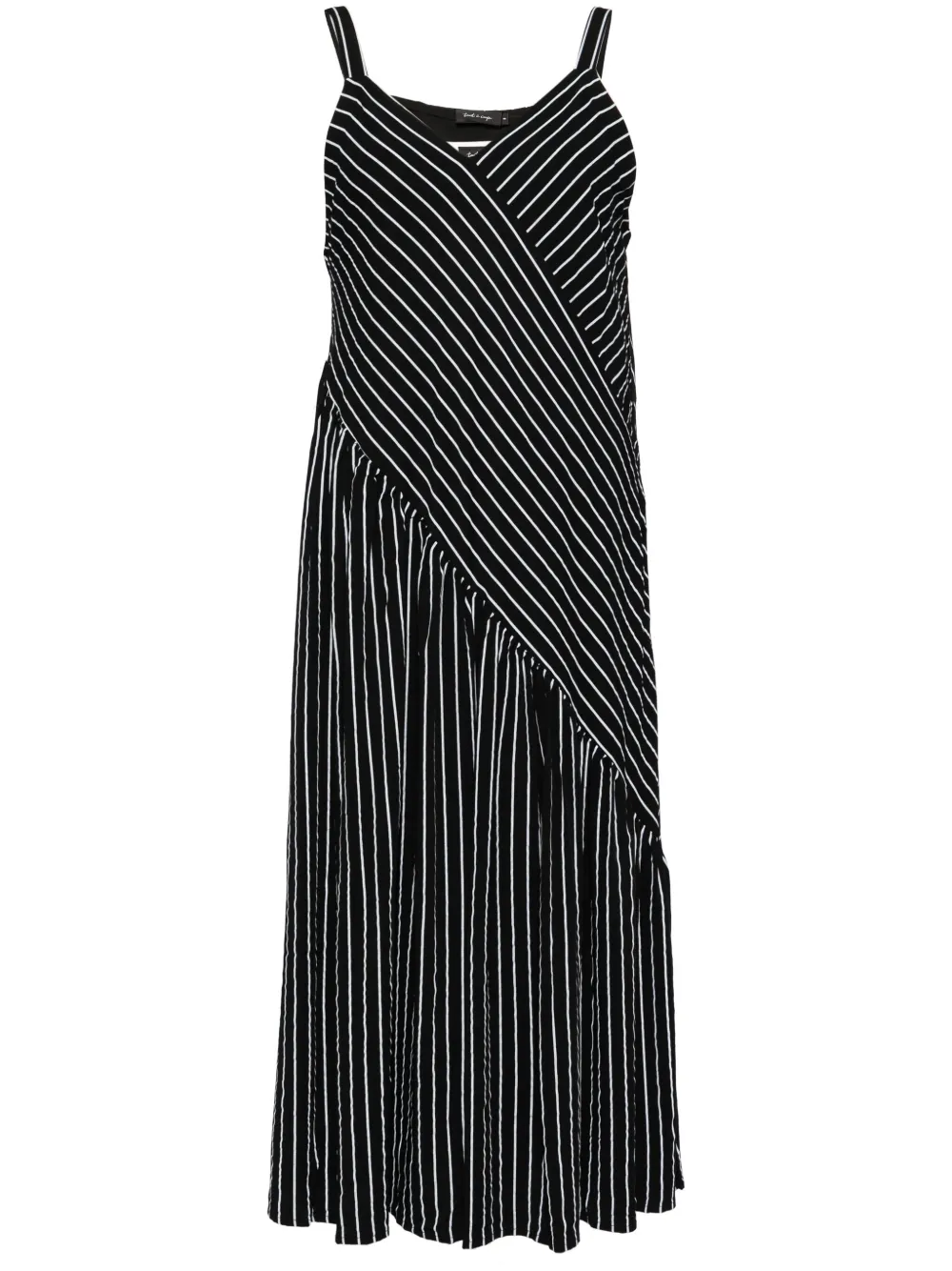 Tout A Coup Striped Poplin Jumpsuit In Black