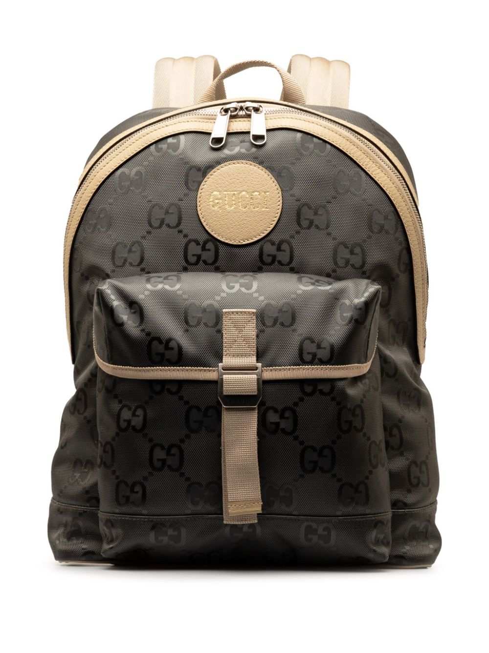 Pre-owned Gucci 2016-2022 Gg Nylon Off The Grid Backpack In Grey