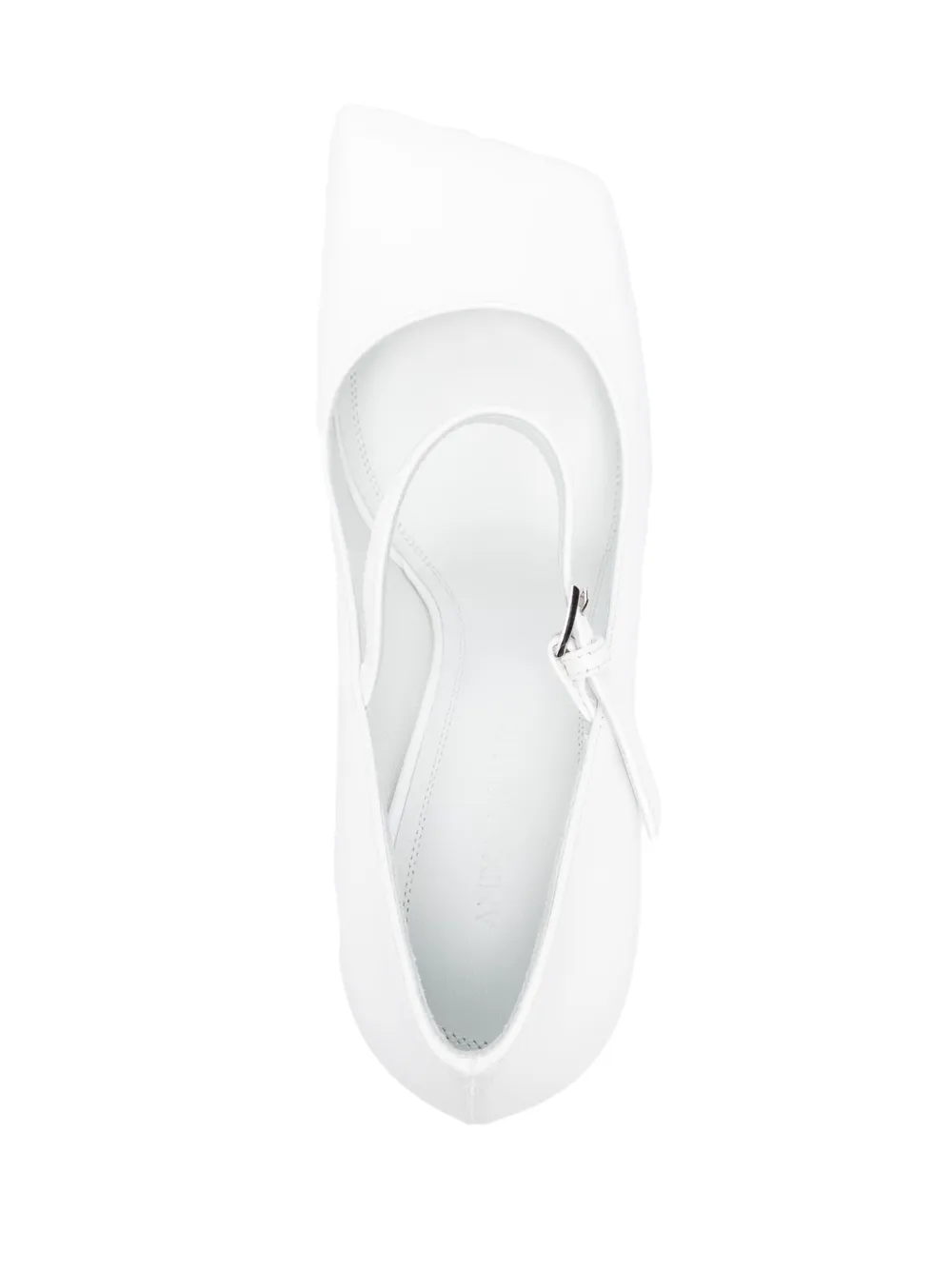 Shop Amina Muaddi 95mm Charlotte Mary Jane Pumps In Weiss