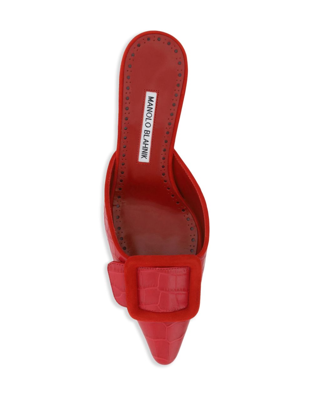 Manolo Blahnik 50mm Maysale Mules | Red | FARFETCH