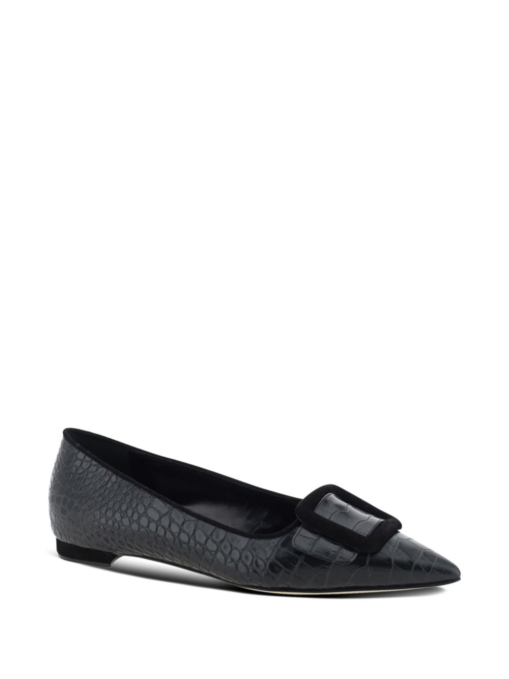 Manolo Blahnik Maysale flats - Zwart