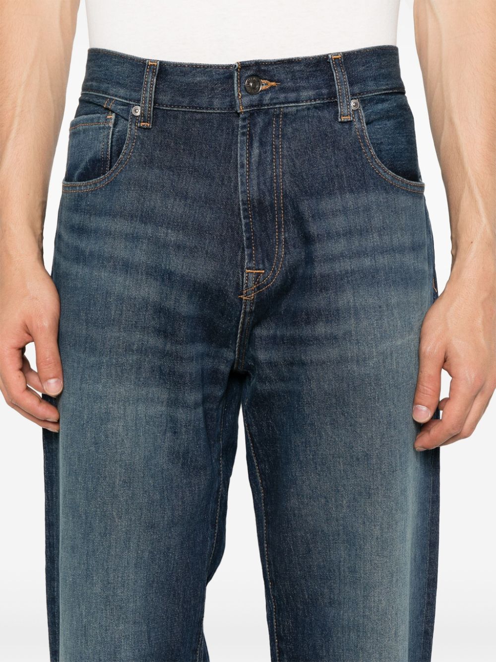 Shop 7 For All Mankind Ryan Straight-leg Jeans In Blue