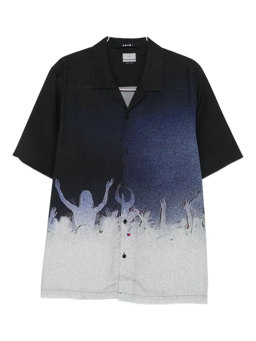 Ksubi crowd-print resort shirt Zwart