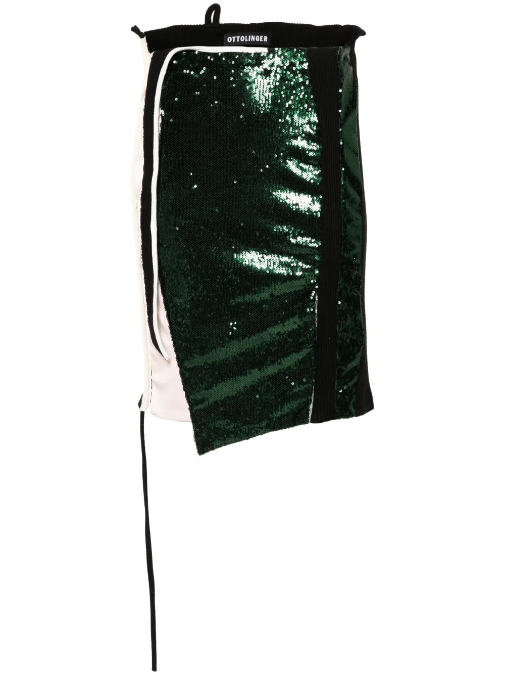Ottolinger sequin-panels asymmetric skirt | Green | Image 1