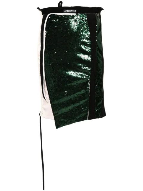 Ottolinger sequin-panels asymmetric skirt