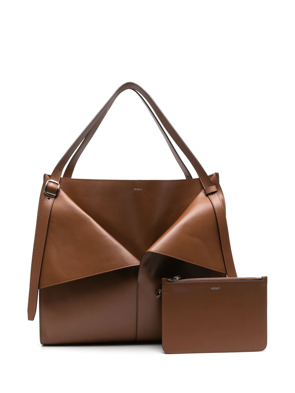 Cabas leather shoulder bag