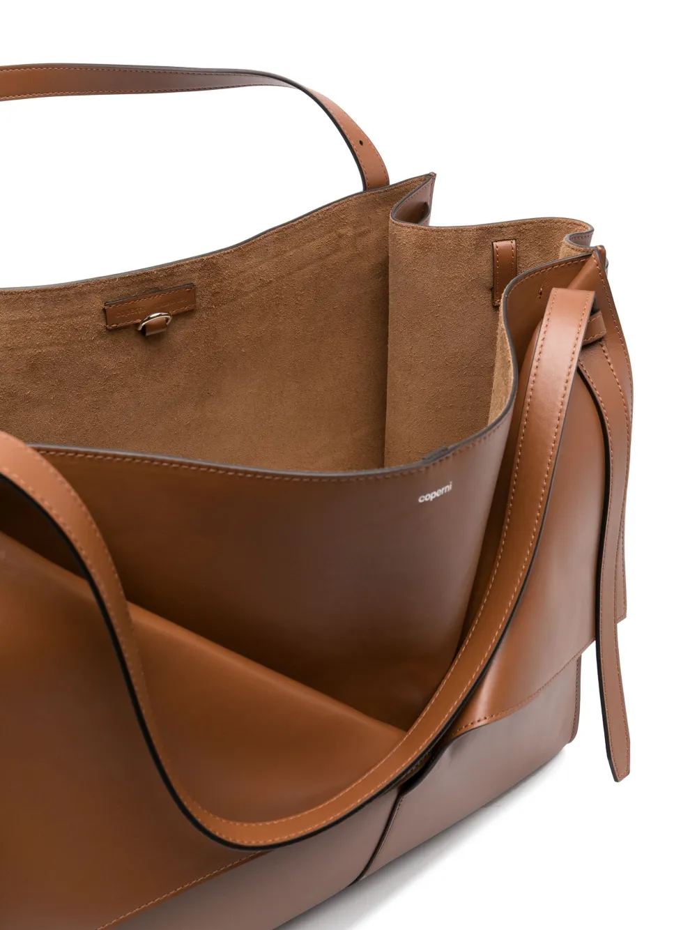 Coperni Cabas Leather Shoulder Bag In Brown