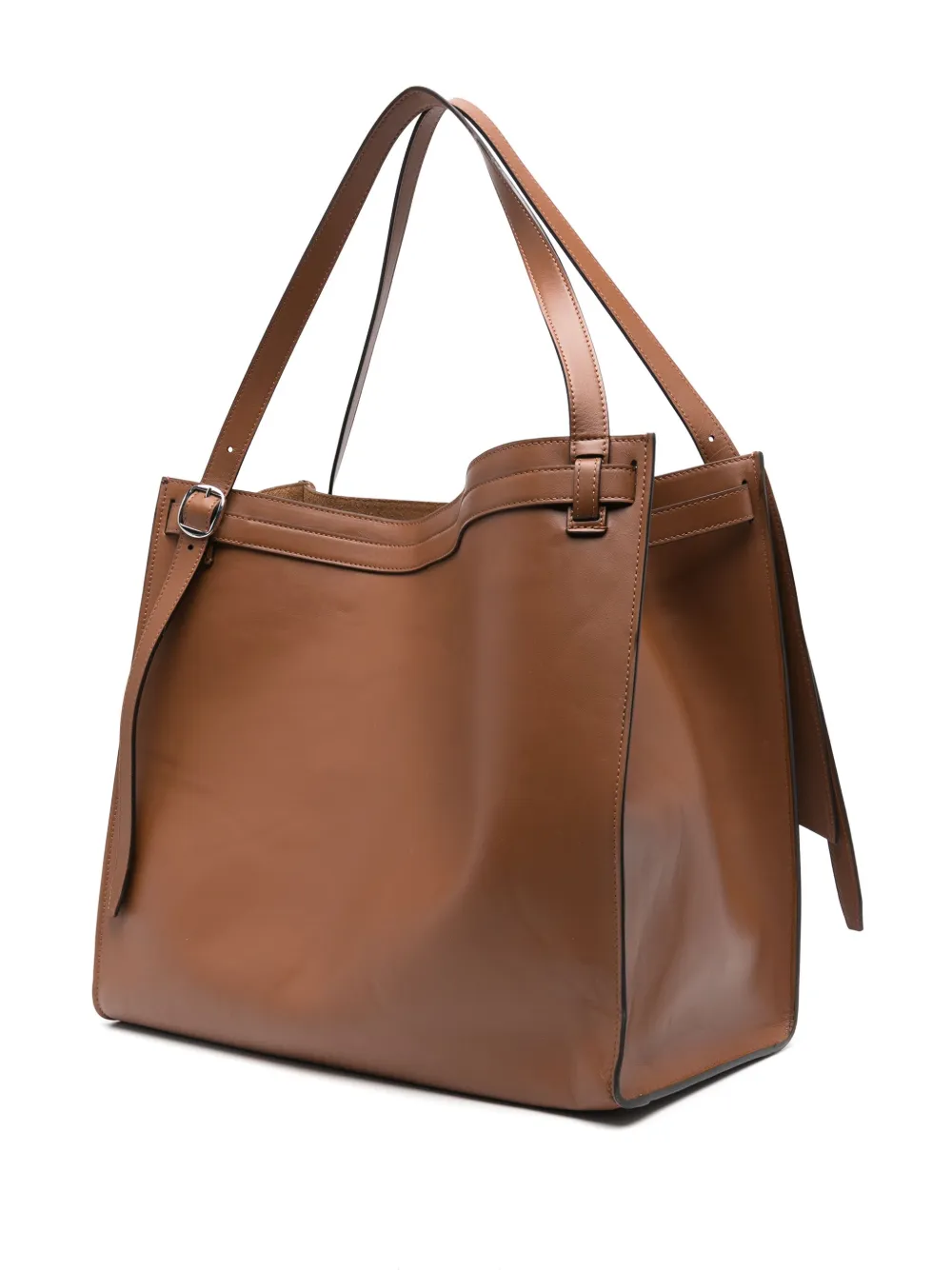 Coperni Cabas Leather Shoulder Bag In Brown