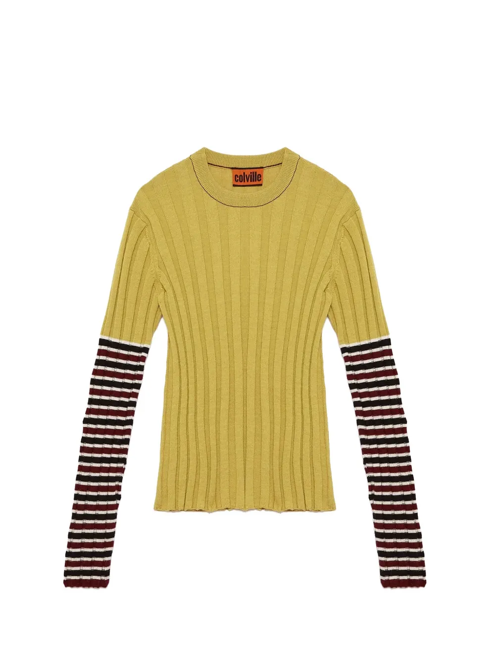 Colville Ribbed Striped Sweater In Green
