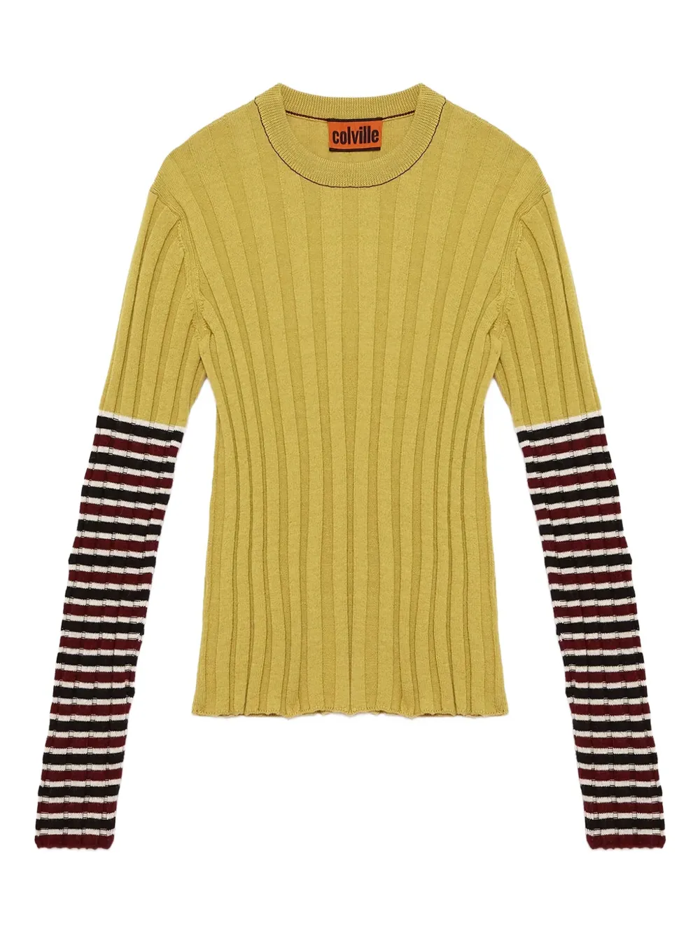 Colville Ribbed Striped Sweater In Green