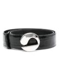 Coperni embossed-crocodile leather belt - Black