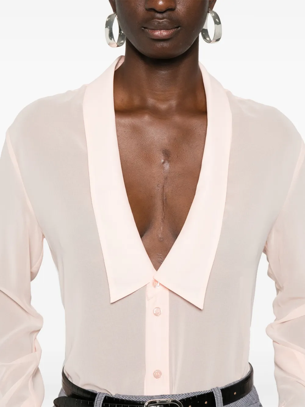 Coperni Blouse met extra lange mouwen Oranje