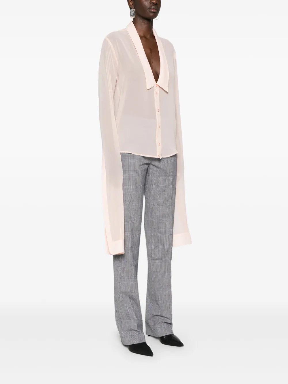 Coperni Blouse met extra lange mouwen Oranje