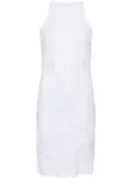 Coperni gathered jersey mini dress - White