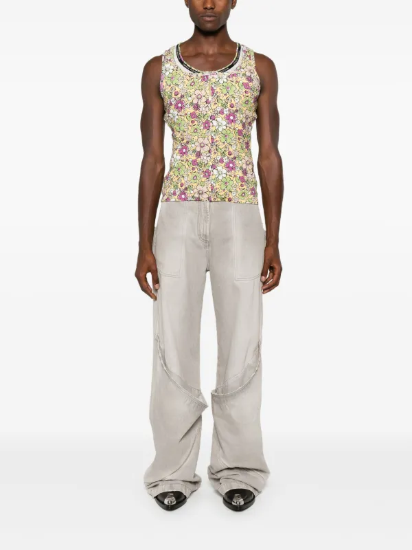 Martin Rose フローラルタンクトップ Martine Rose フローラル タンクトップ | イエロー | FARFETCH JP