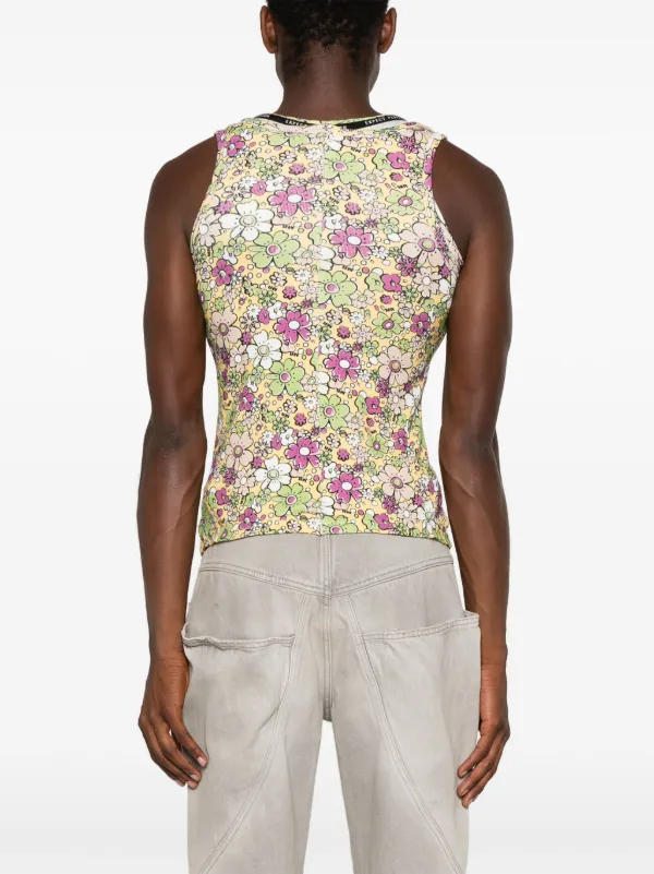 Martin Rose フローラルタンクトップ Martine Rose フローラル タンクトップ | イエロー | FARFETCH JP