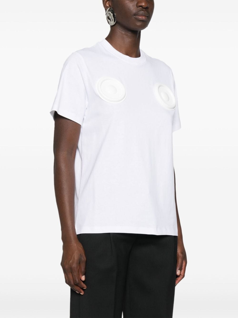 Shop Coperni Speakers Cotton T-shirt In White