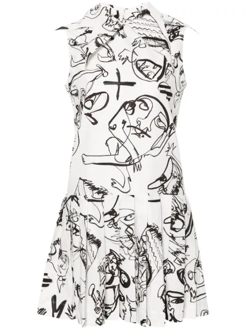 Charles Jeffrey Loverboy vestido corto con diseño plisado