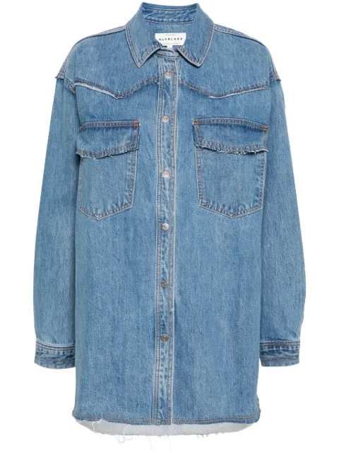 SLVRLAKE Western raw-cut denim overshirt 