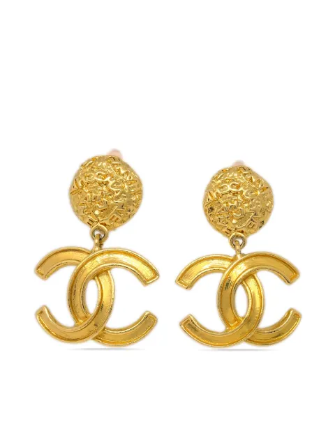 CHANEL Pre-Owned 1995 CC clip-on earrings