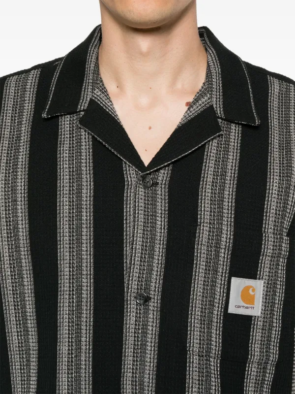 大人気★CARHARTT★S/S DODSON SHIRT シャツ(BLACK/追跡O) Carhartt WIP Dodson waffle-pattern Shirt | Black | FARFETCH ID