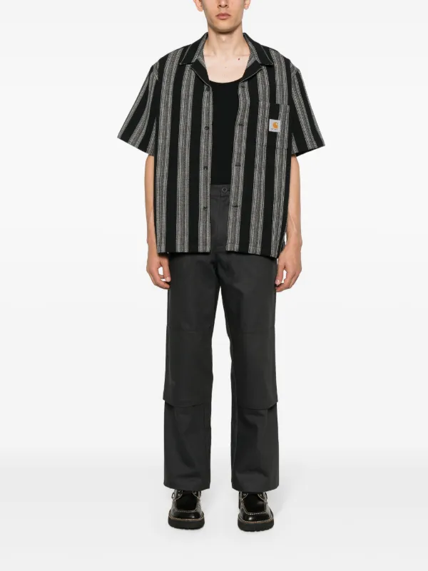 大人気★CARHARTT★S/S DODSON SHIRT シャツ(BLACK/追跡O) Carhartt WIP Dodson waffle-pattern Shirt | Black | FARFETCH ID