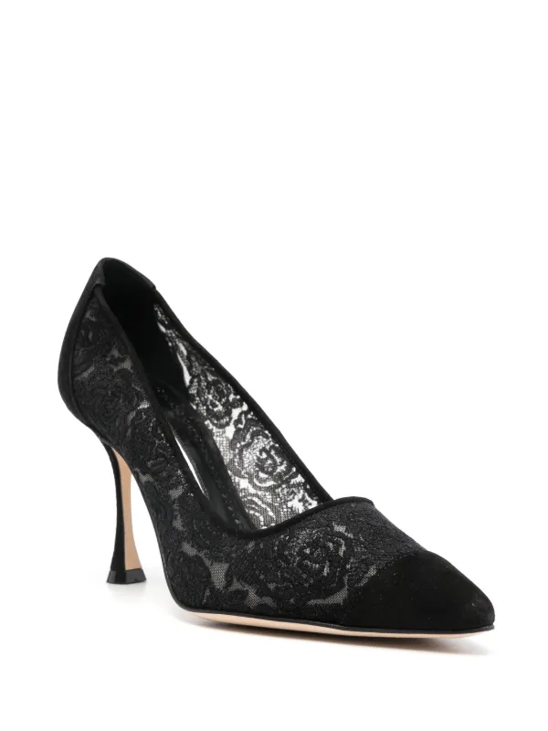 【MANOLO BLAHNIK 】★Sololaria 90mm パンプス Manolo Blahnik Sololaria 90mm パンプス | ブラック | FARFETCH JP