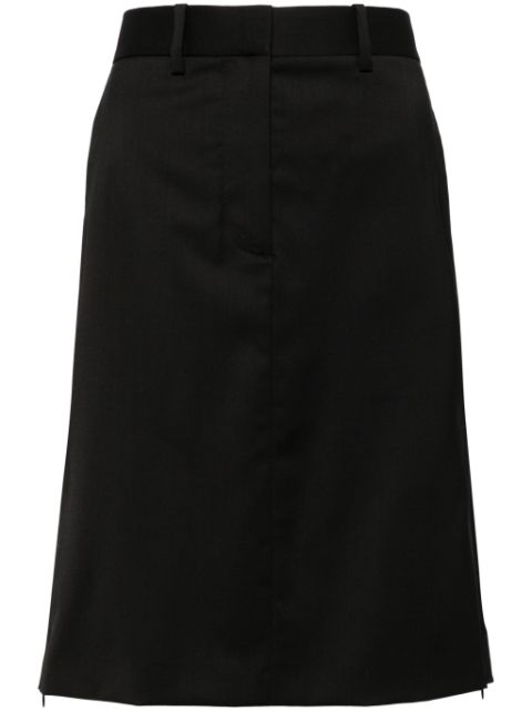 Helmut Lang straight wool skirt