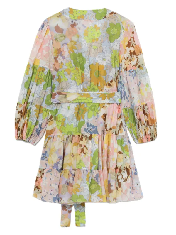 ZIMMERMANN abstract-pattern Print Cotton Dress | Neutrals