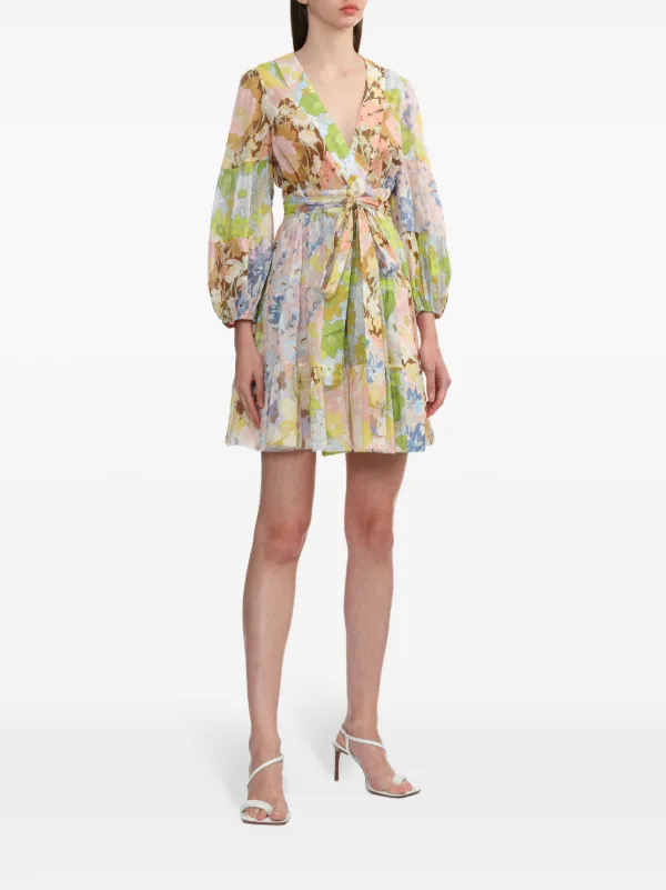 ZIMMERMANN abstract-pattern Print Cotton Dress | Neutrals