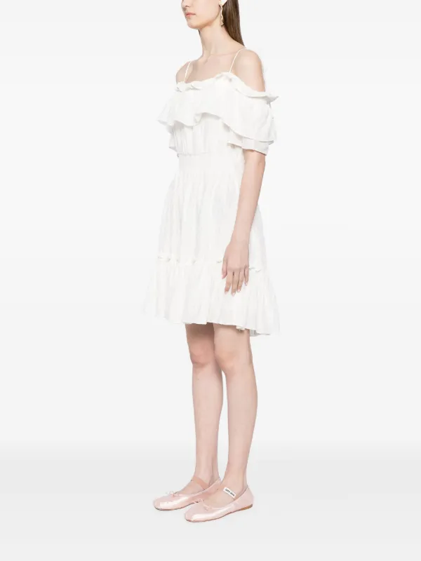 Tout a Coup Vestido Con Hombros Descubiertos Blanco FARFETCH ES