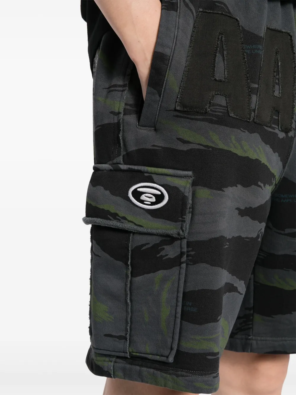 Cheap AAPE BY *A BATHING APE logo-patch cargo shorts Men