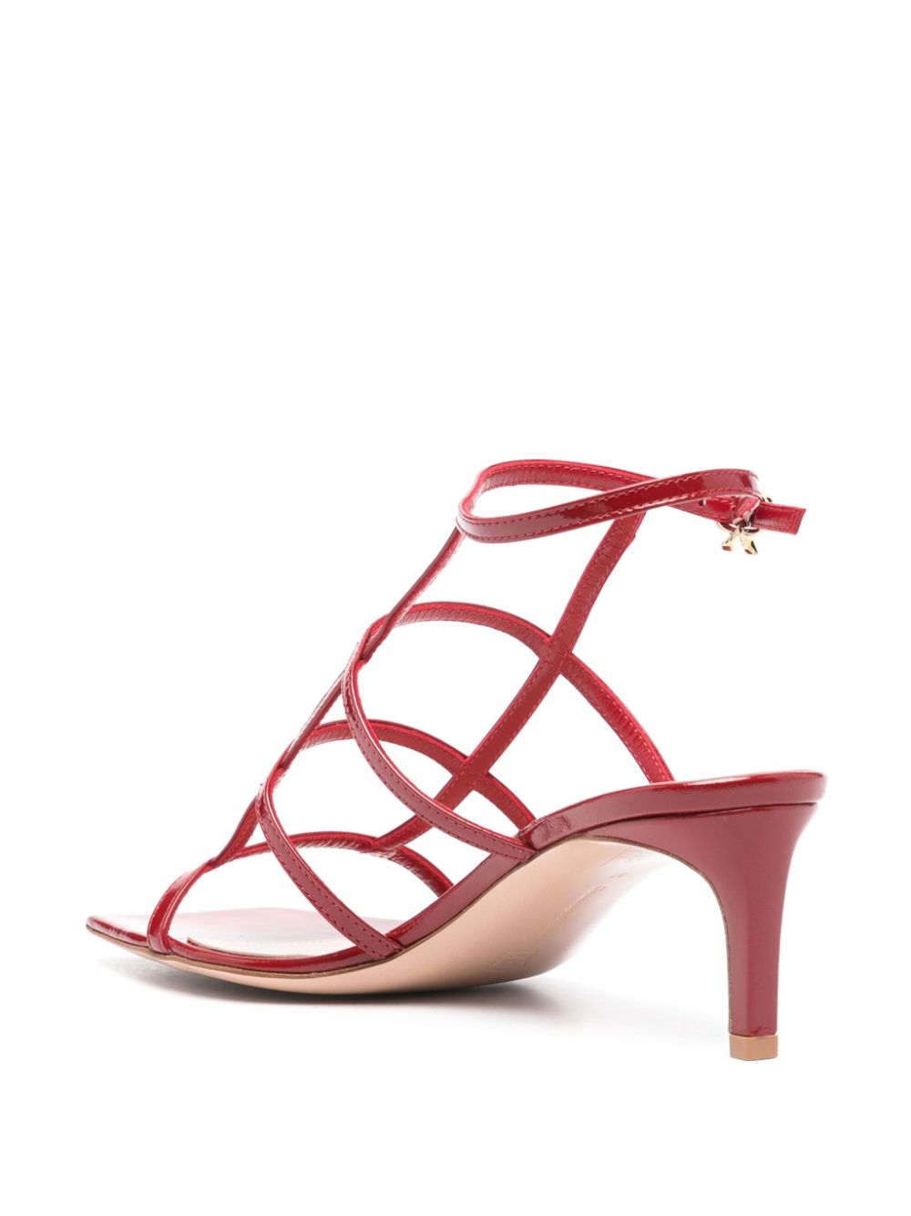 Shop Gianvito Rossi Mondry 55mm Leather Sandals In Red