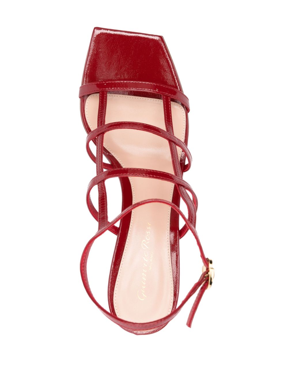 Shop Gianvito Rossi Mondry 55mm Leather Sandals In Red