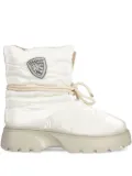Blauer quilted lace-up boots - White