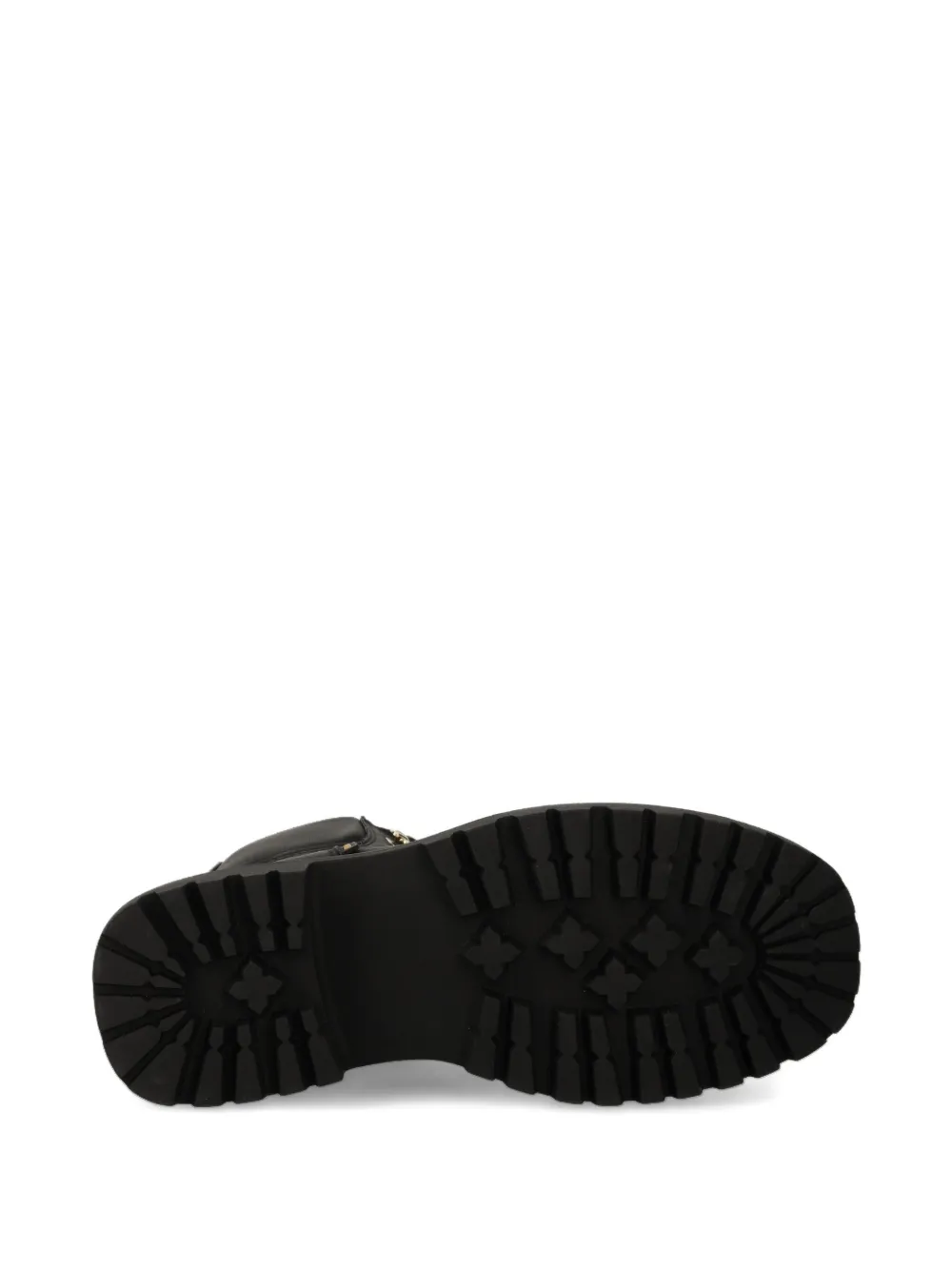 Blauer Lace-up Combat Boots In Black
