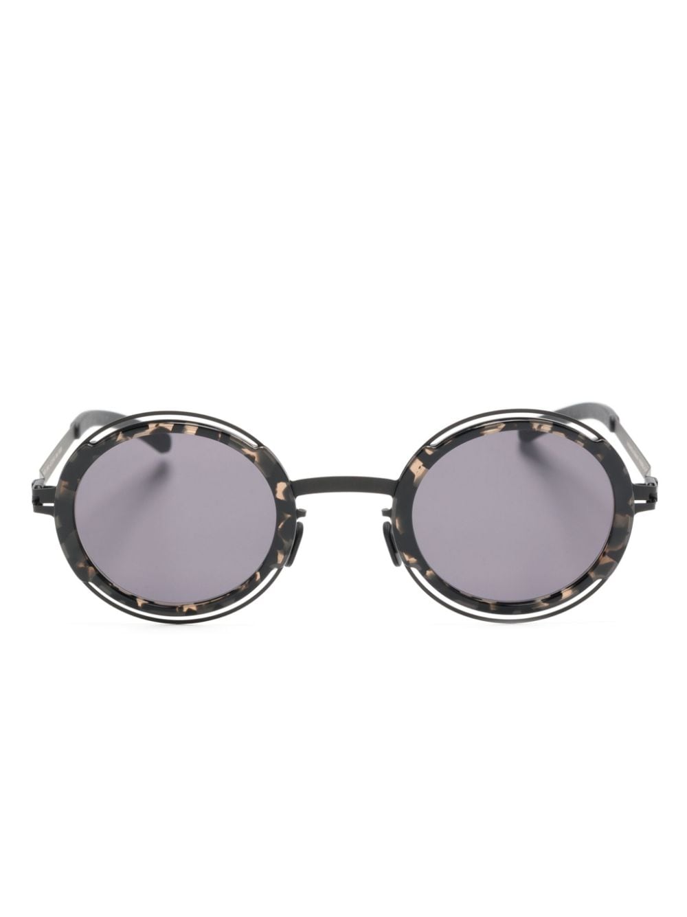 Mykita Pearl Round-frame Sunglasses In Black