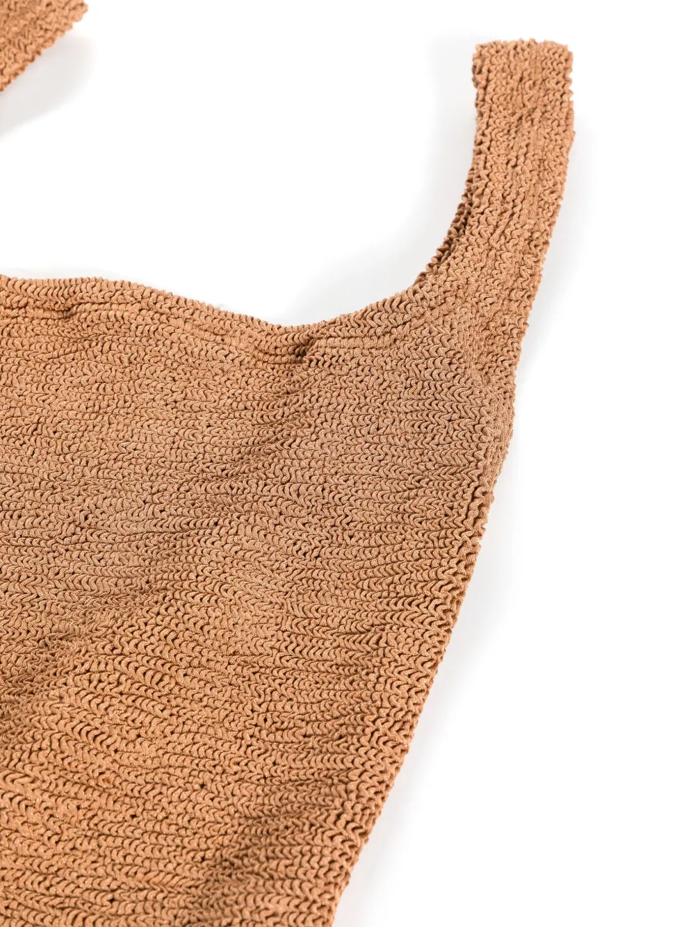 Hunza G Badpak met gekreukt effect Beige