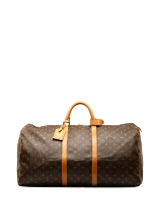 Louis Vuitton Pre Owned 1991 Monogram Keepall 60 Travel Bag Brown FARFETCH IE