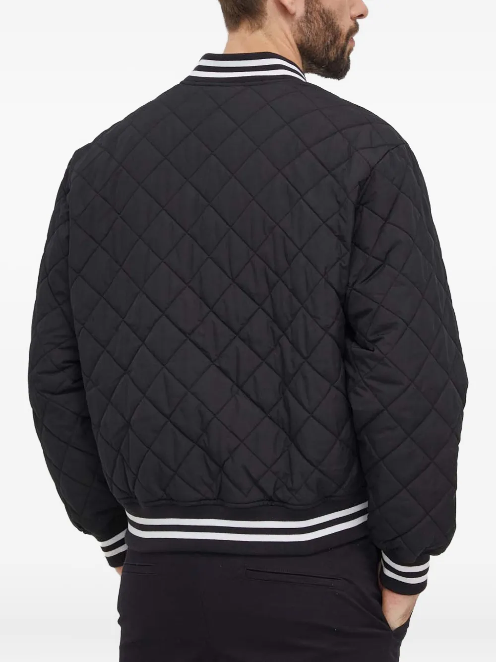 Champion Gewatteerd bomberjack met logo-applicatie Zwart