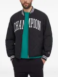 Champion logo-appliqué quilted bomber jacket - Black