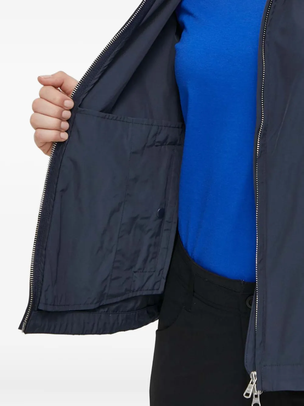 Colmar High-neck Taffeta Jacket In Brown