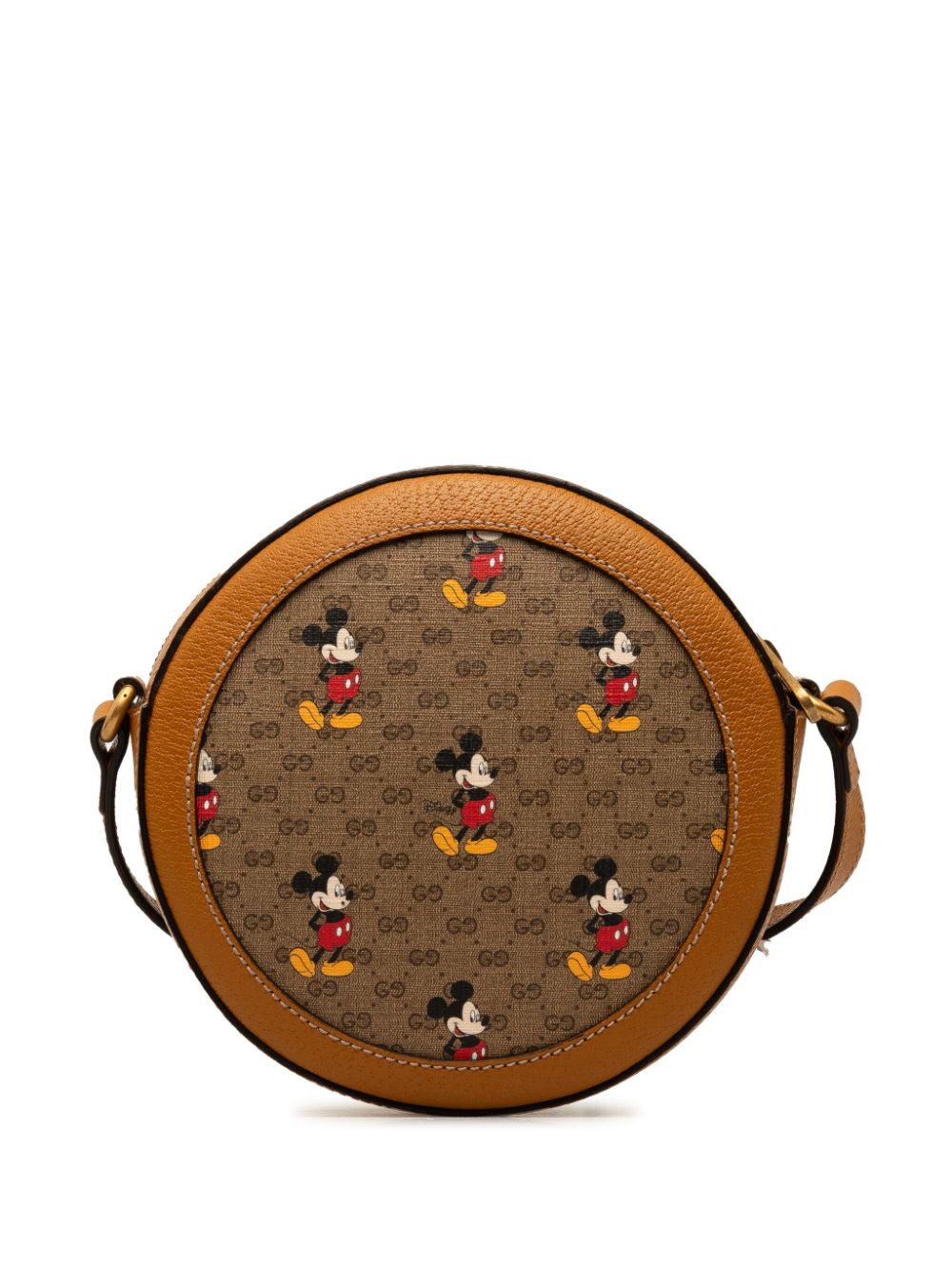 Gucci Pre-Owned 2016-2023 x Disney Micro GG Mickey Mouse Round crossbody bag - Bruin