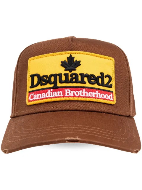 DSQUARED2 logo-appliqué cotton cap