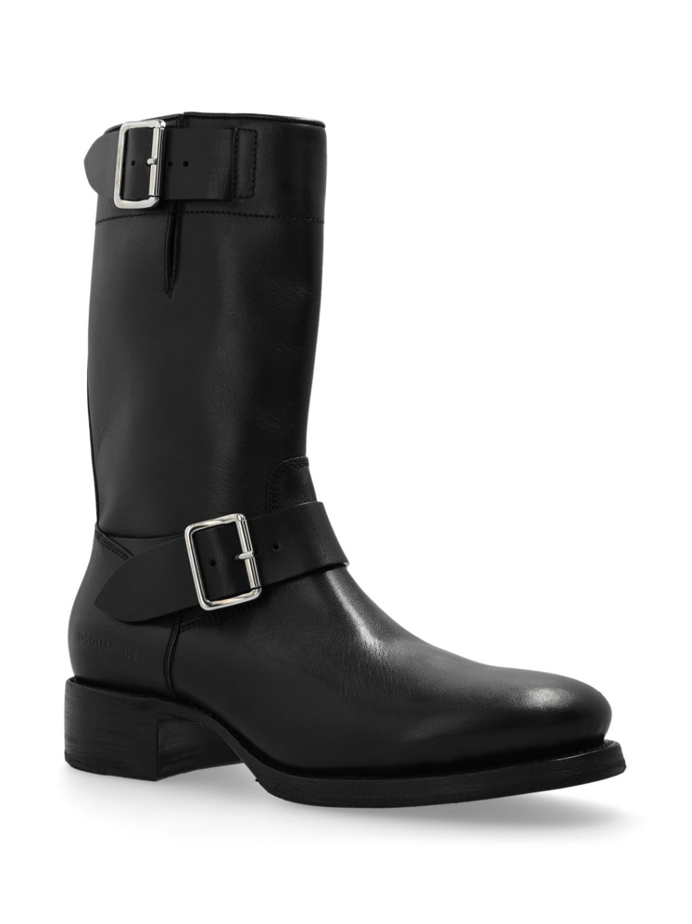 Dsquared2 buckled leather boots - Zwart
