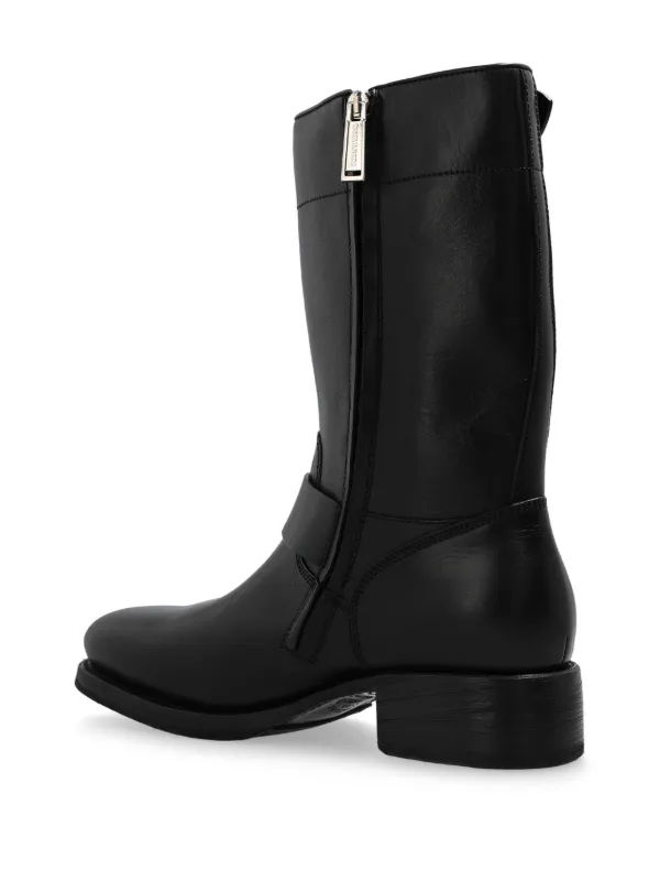 DSQUARED2 Buckled Leather Boots | Black | FARFETCH